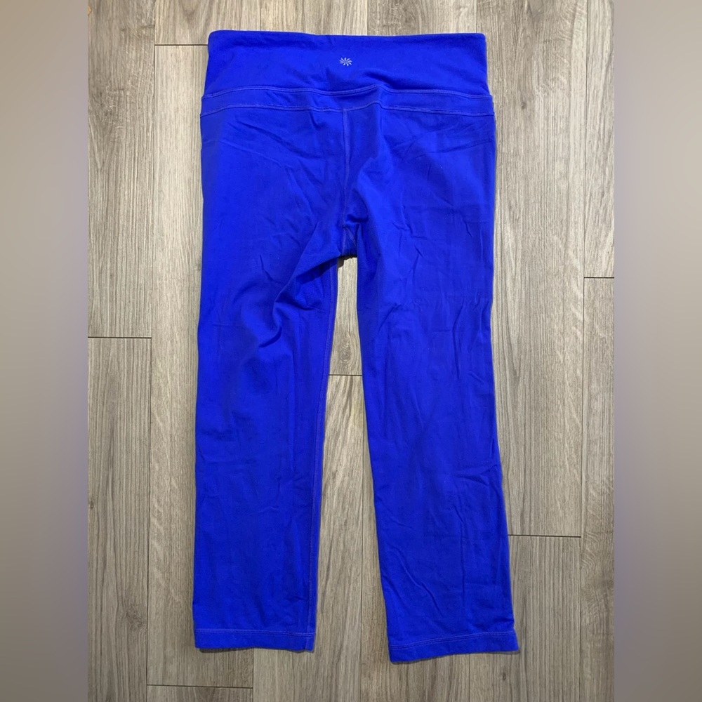 Athleta Cropped Leggings, Blue, L (large) - Picture 2 of 7